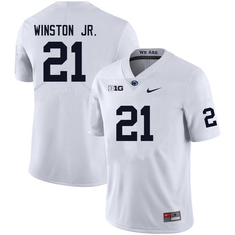 Men #21 Kevin Winston Jr. Penn State Nittany Lions College Football Jerseys Sale-White - Click Image to Close